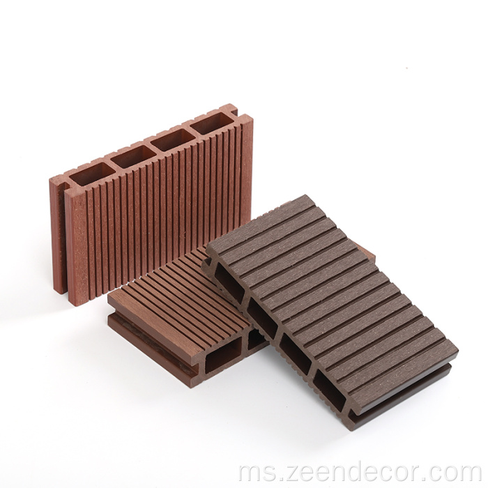 Plank Plastik Komposit Kayu Lantai WPC Decking Komposit